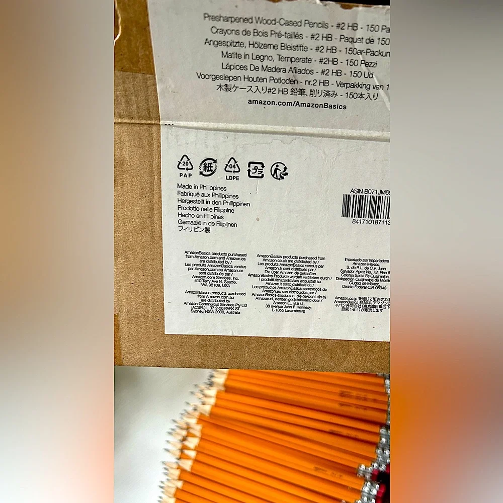 NWT Wood-Cased #2 Pencils, Pre-sharpened, HB Lead Bulk Box, 134 Count, Yellow